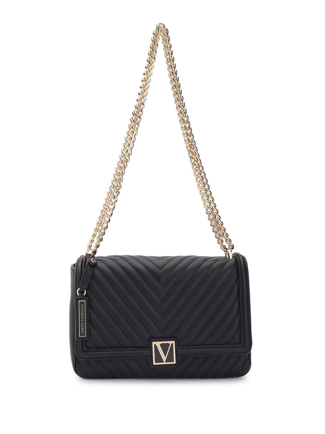 victoria's secret textured structured shoulder bag with quilted detail