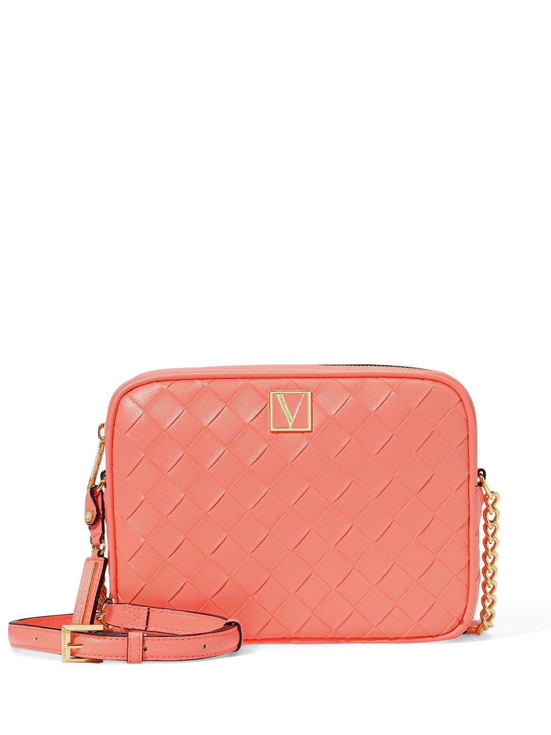 victoria's secret textured structured sling bag