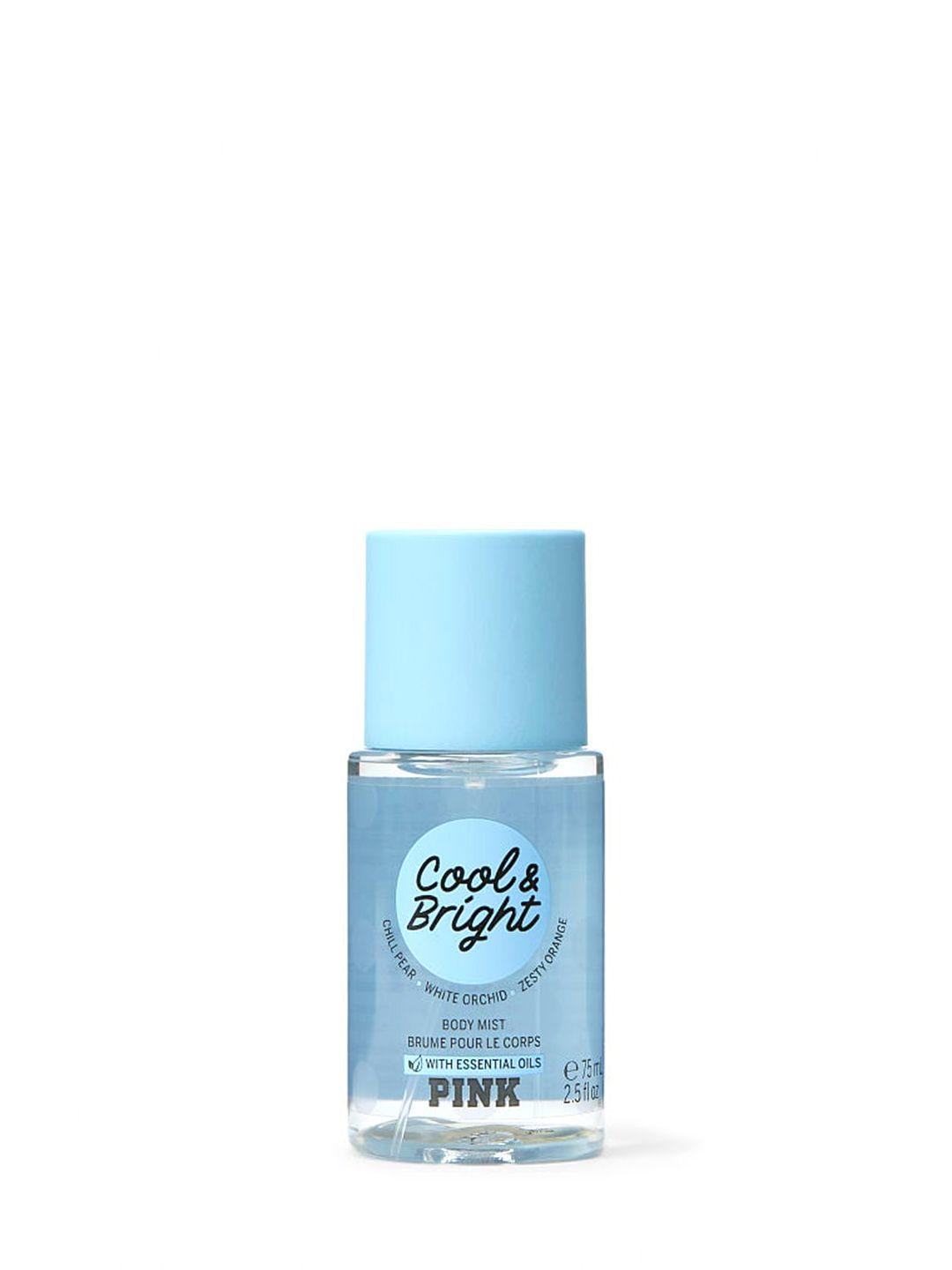 victoria's secret women cool & bright travel body mist with essential oils - 75ml