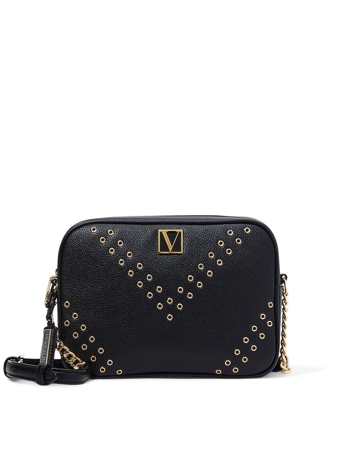 victoria's secret women eyelet detailed structured sling bag