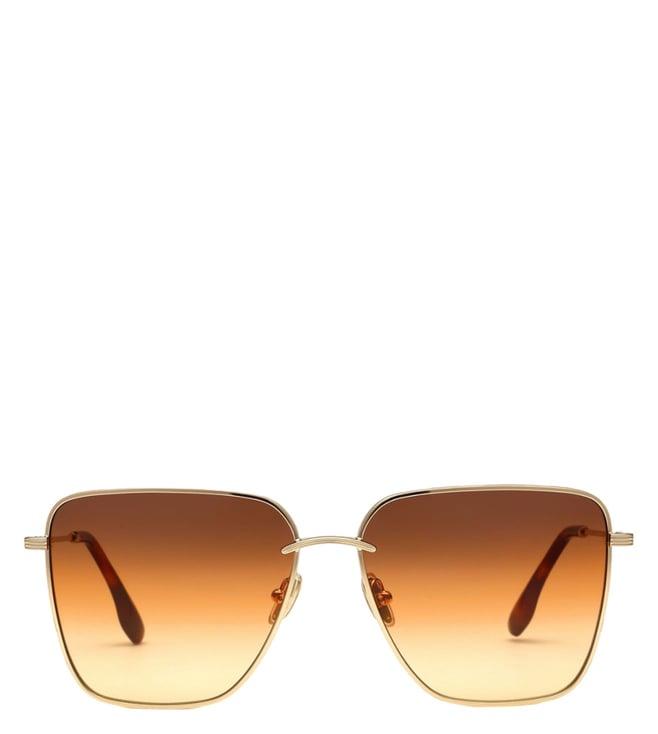 victoria beckham vb 218 708 61 s brown uv protection square sunglasses for women