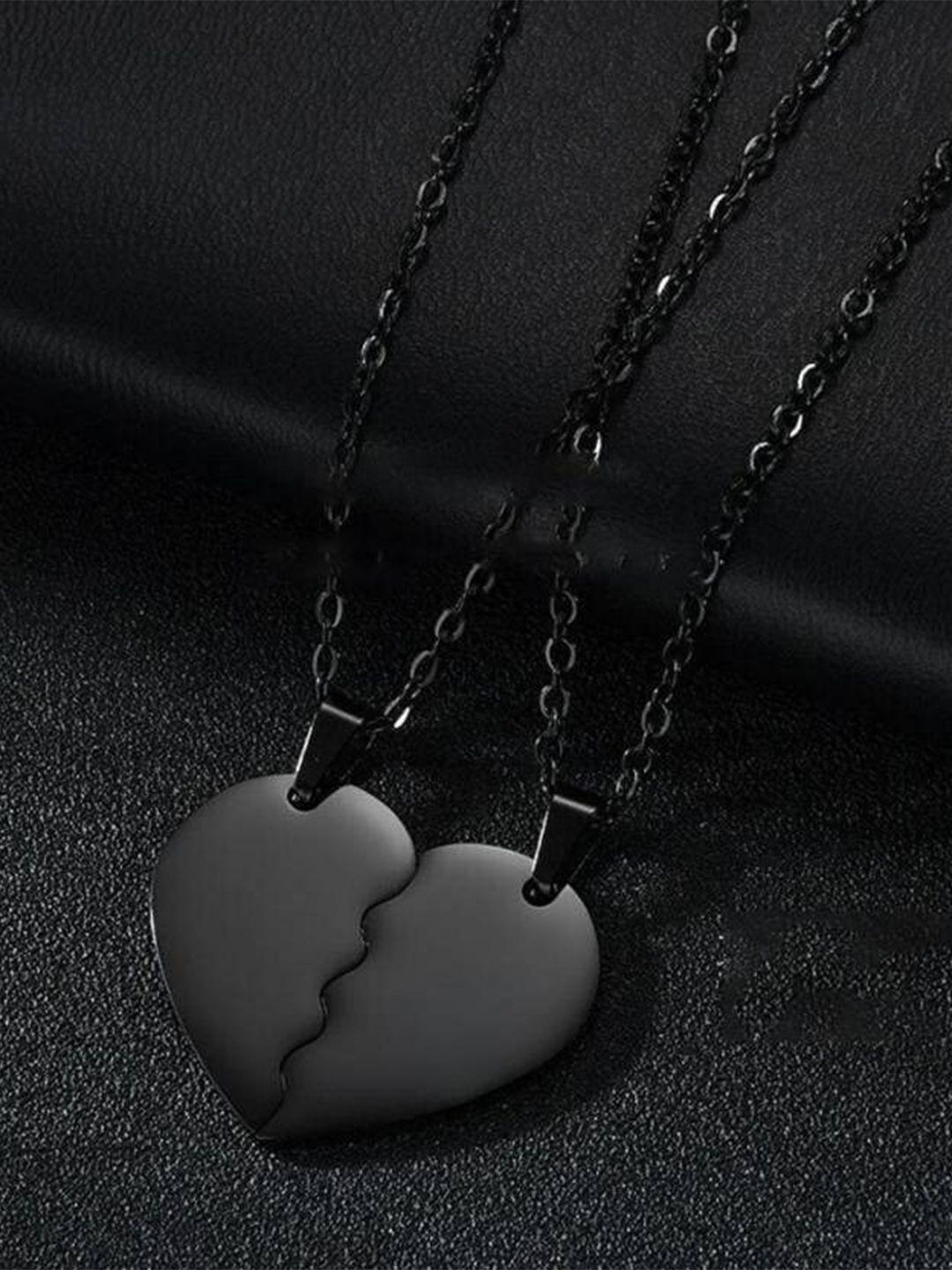 vien best friend forever two half hearts pendants necklace