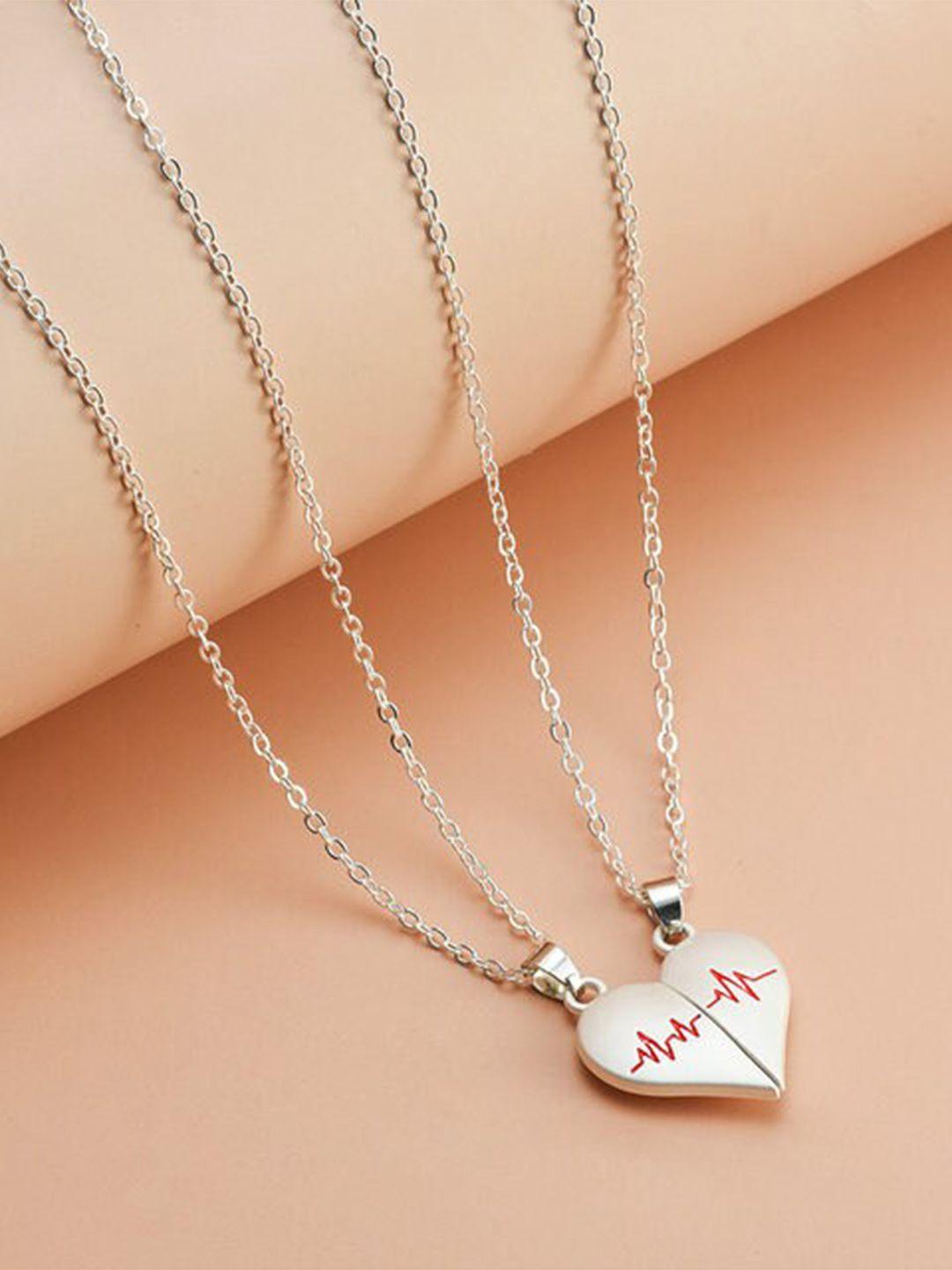 vien heart pendant magnetic couple chain