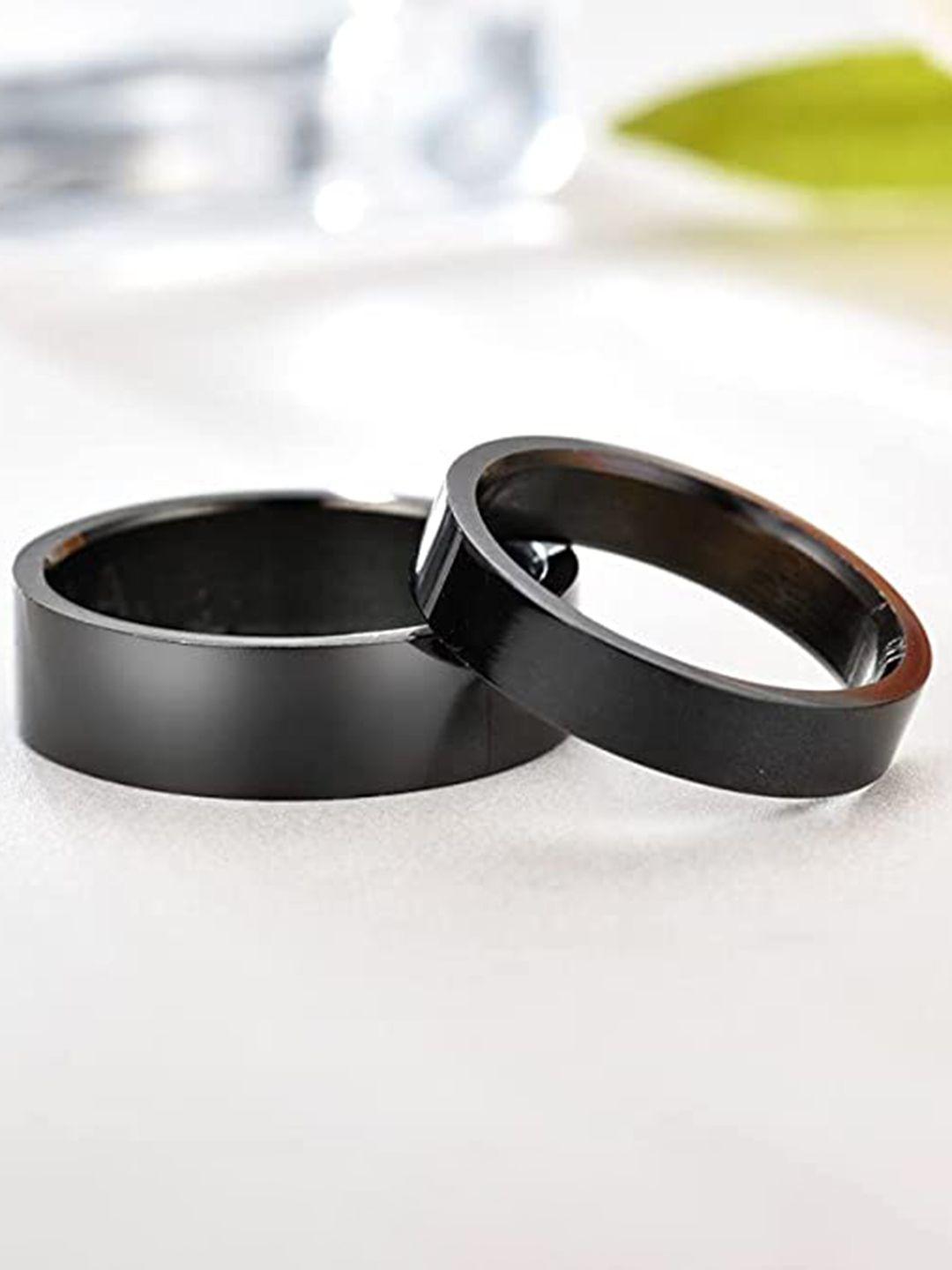 vien set of 2 stainless steel couple ring