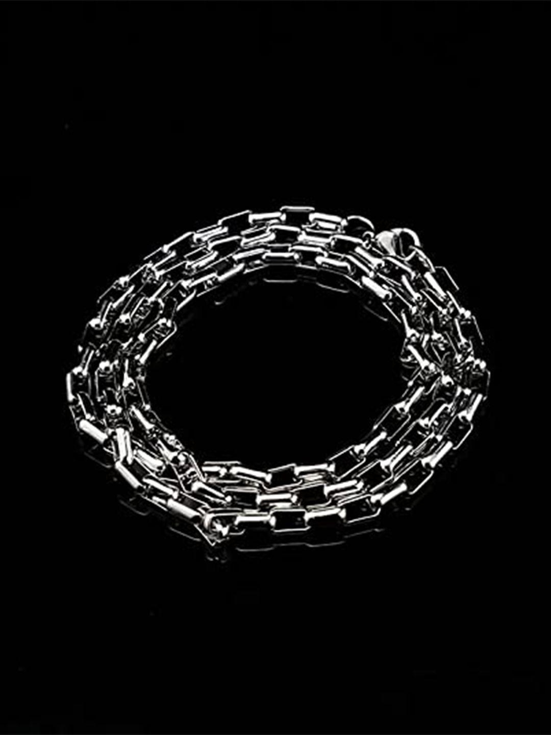 vien unisex silver-toned silver-plated chain