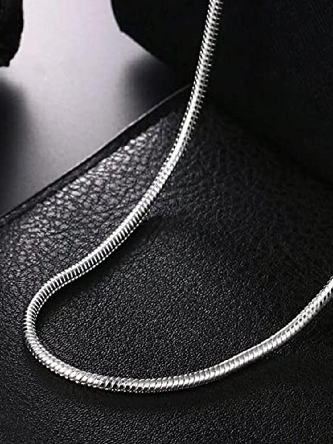 vien unisex silver-toned silver-plated chain