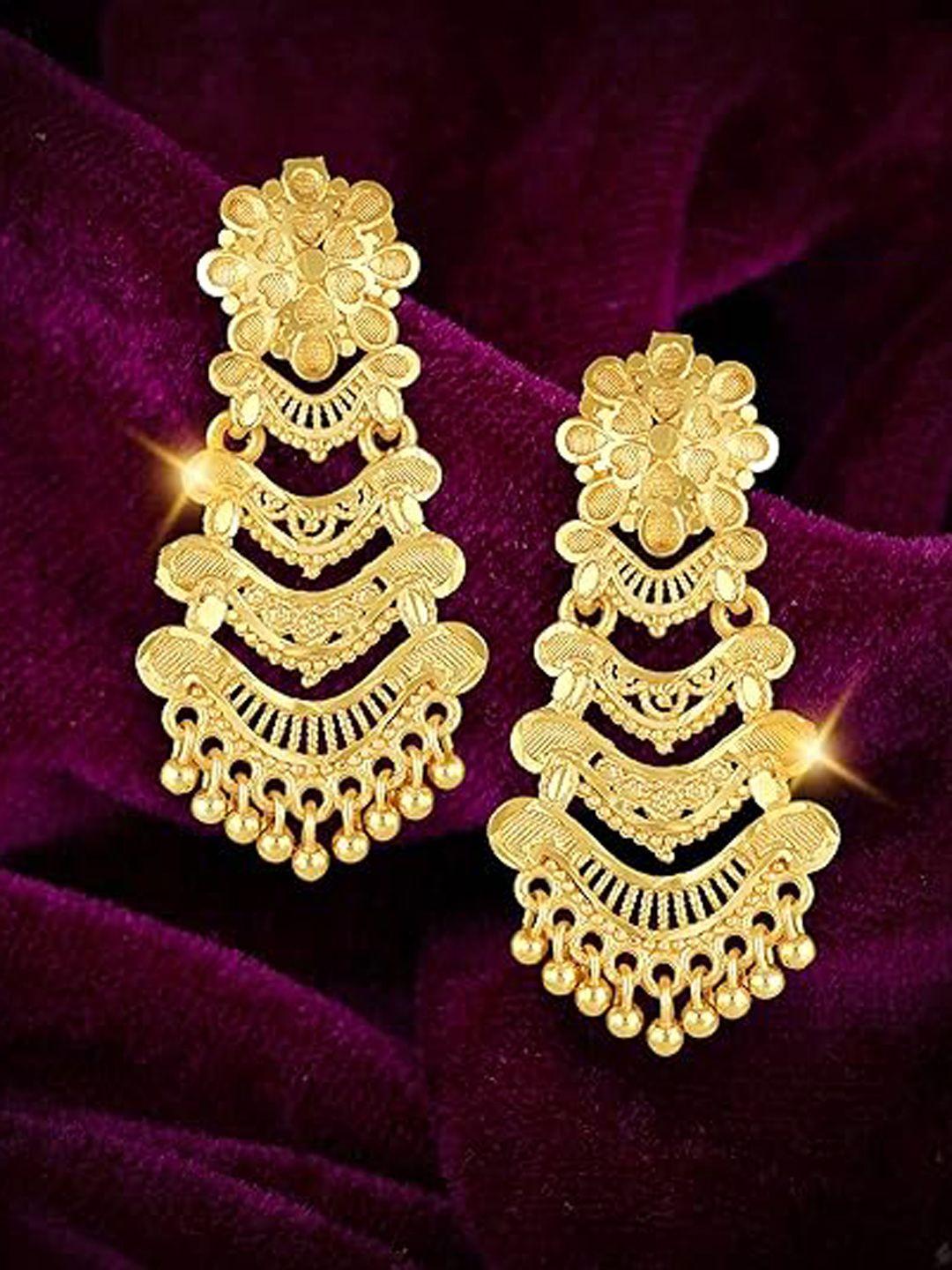 vighnaharta floral drop earrings