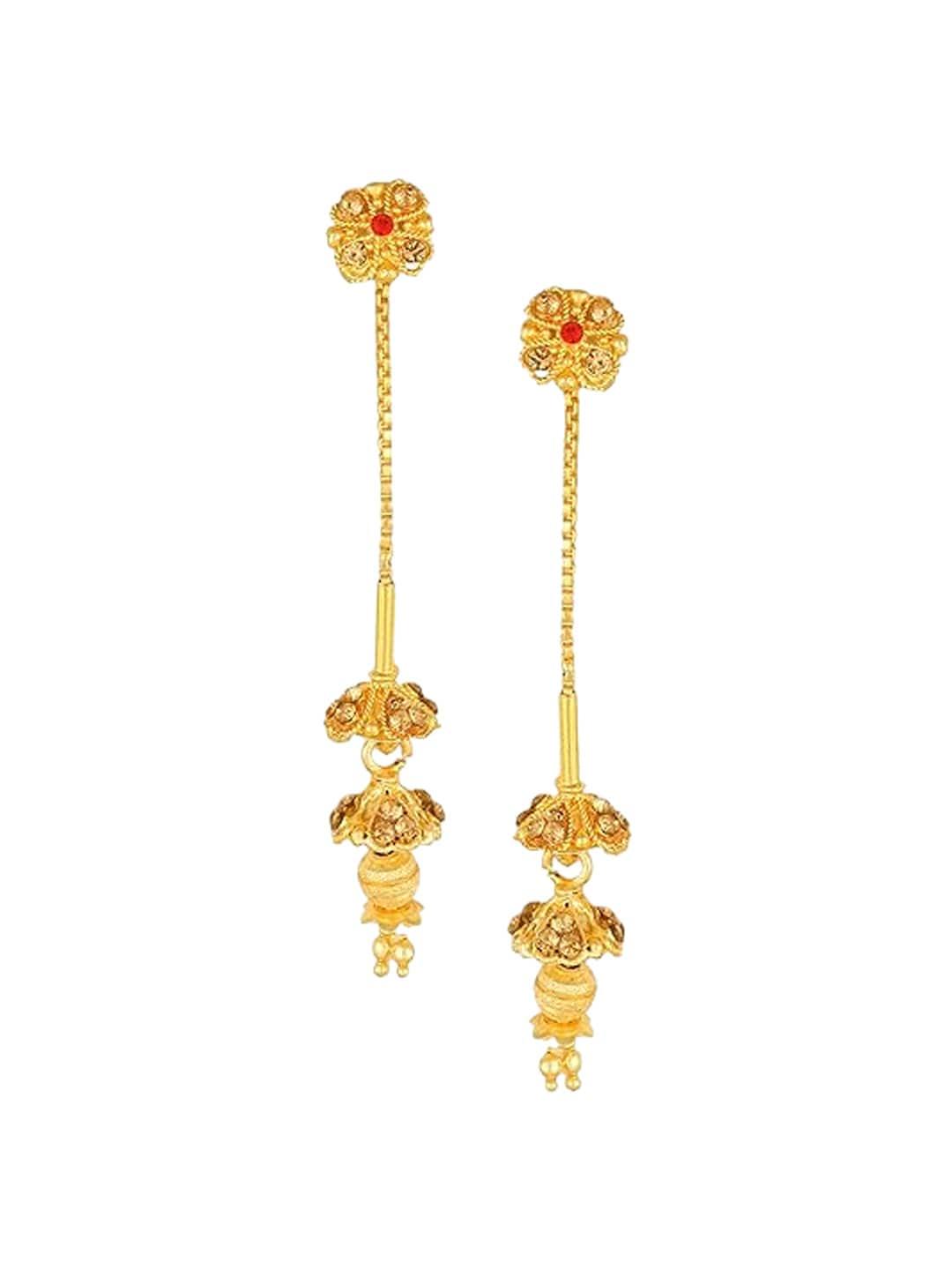vighnaharta floral drop earrings