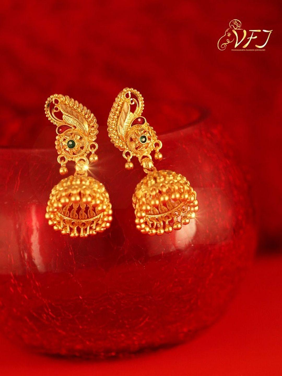vighnaharta floral jhumkas earrings