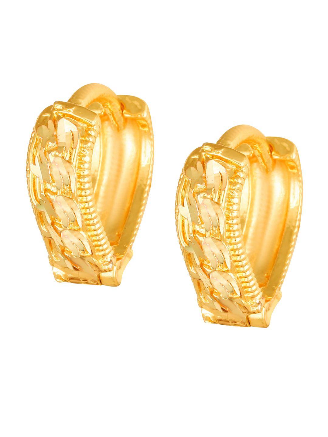 vighnaharta gold-plated hoop earrings