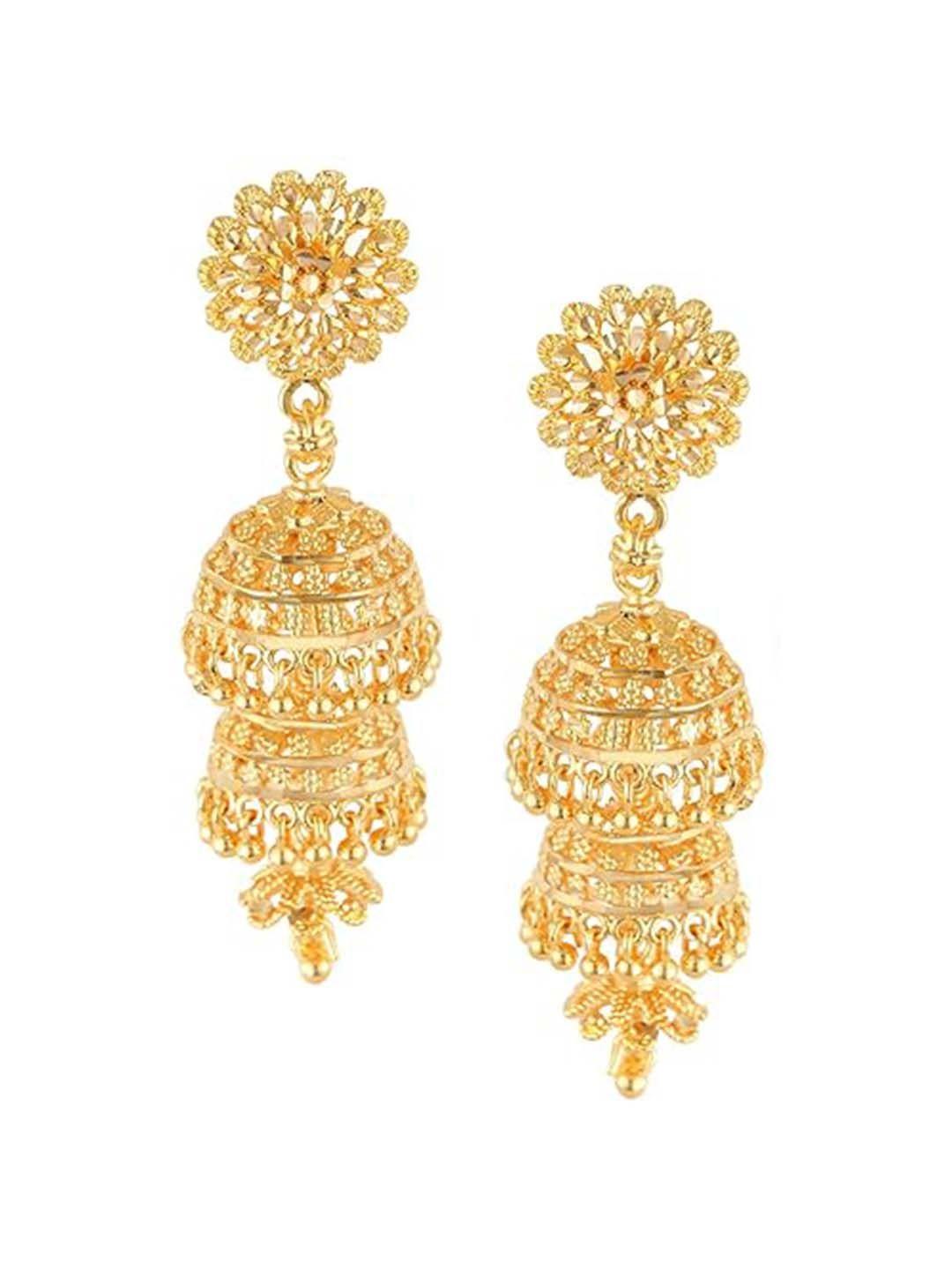 vighnaharta floral jhumkas earrings