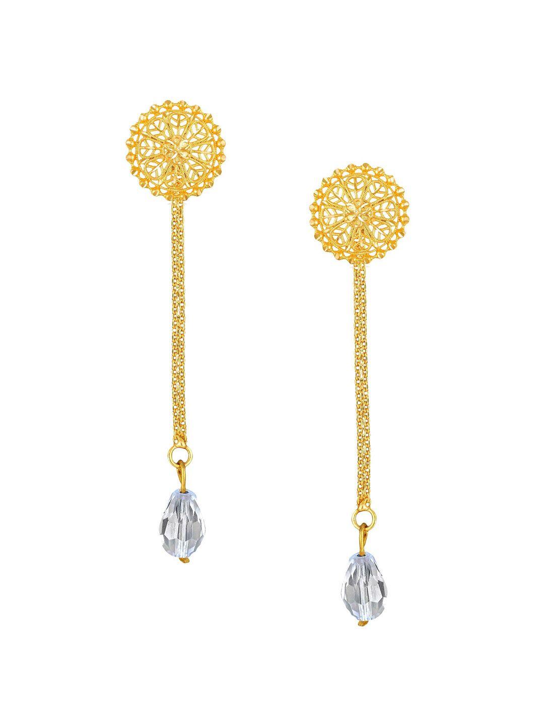 vighnaharta gold-toned floral studs earrings
