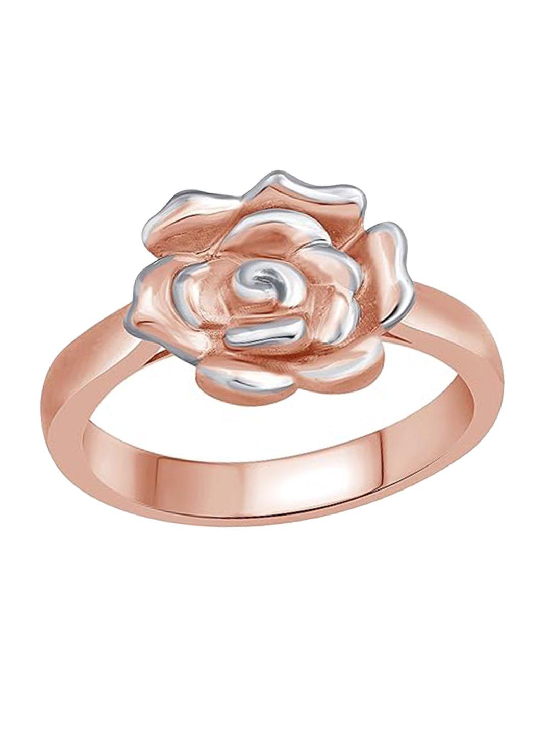 vighnaharta rose gold-plated finger ring