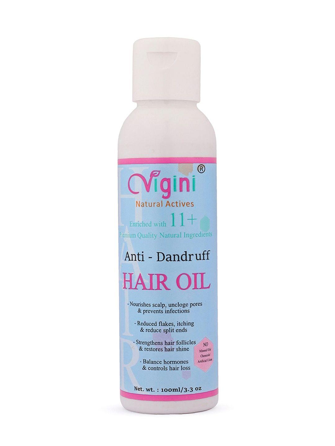 vigini anti dandruff hair care growth vitalizer with coconut cream oil 100ml