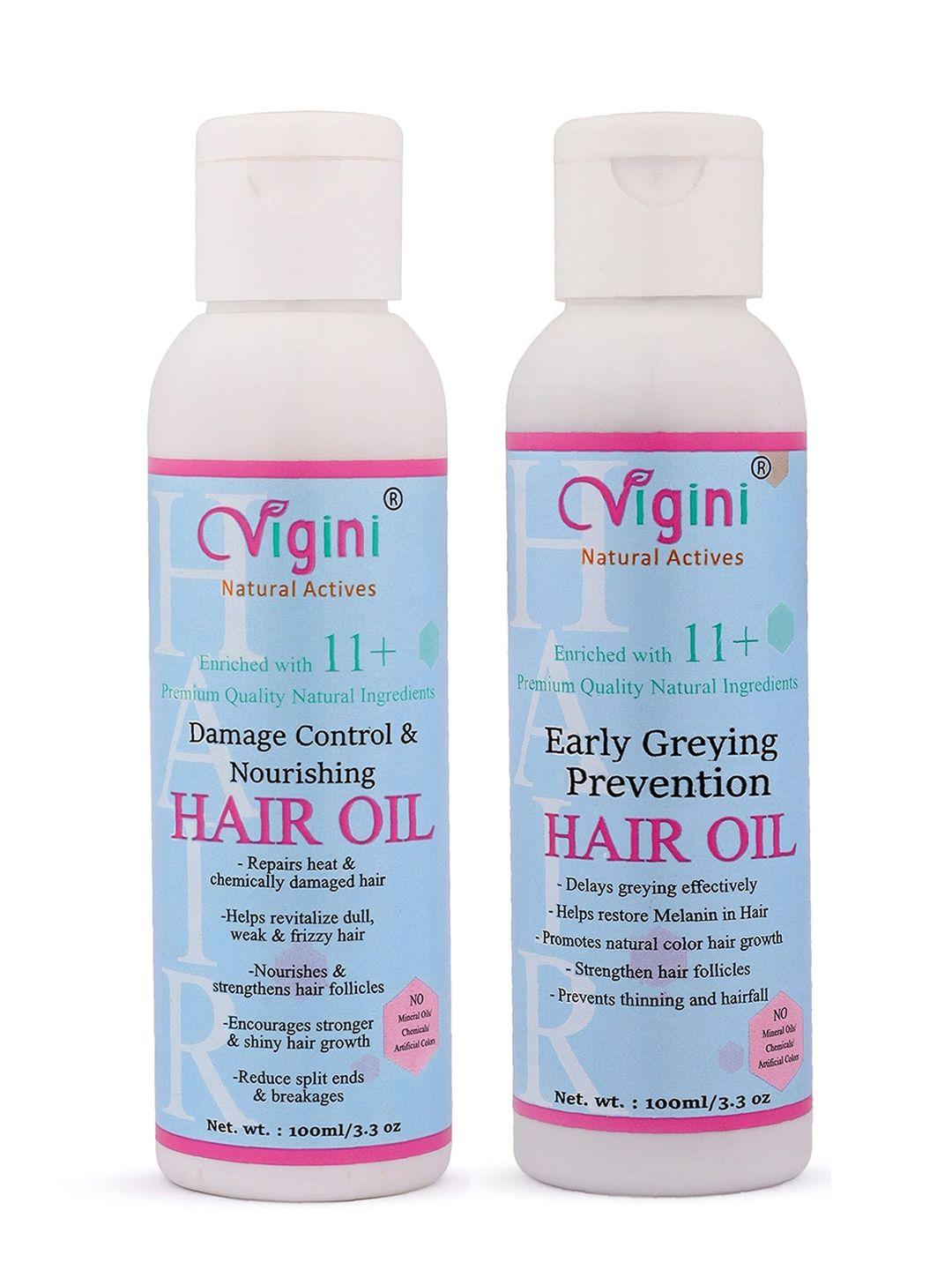 vigini heat protection, early greying prevention & nourishing hair care tonic 200ml