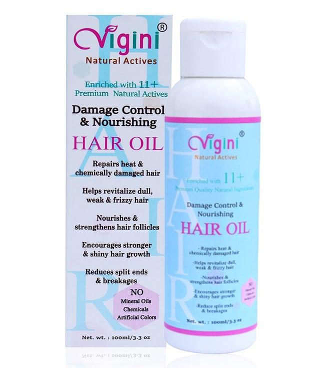 vigini natural actives damage control & nourishing hair oil - 100 ml