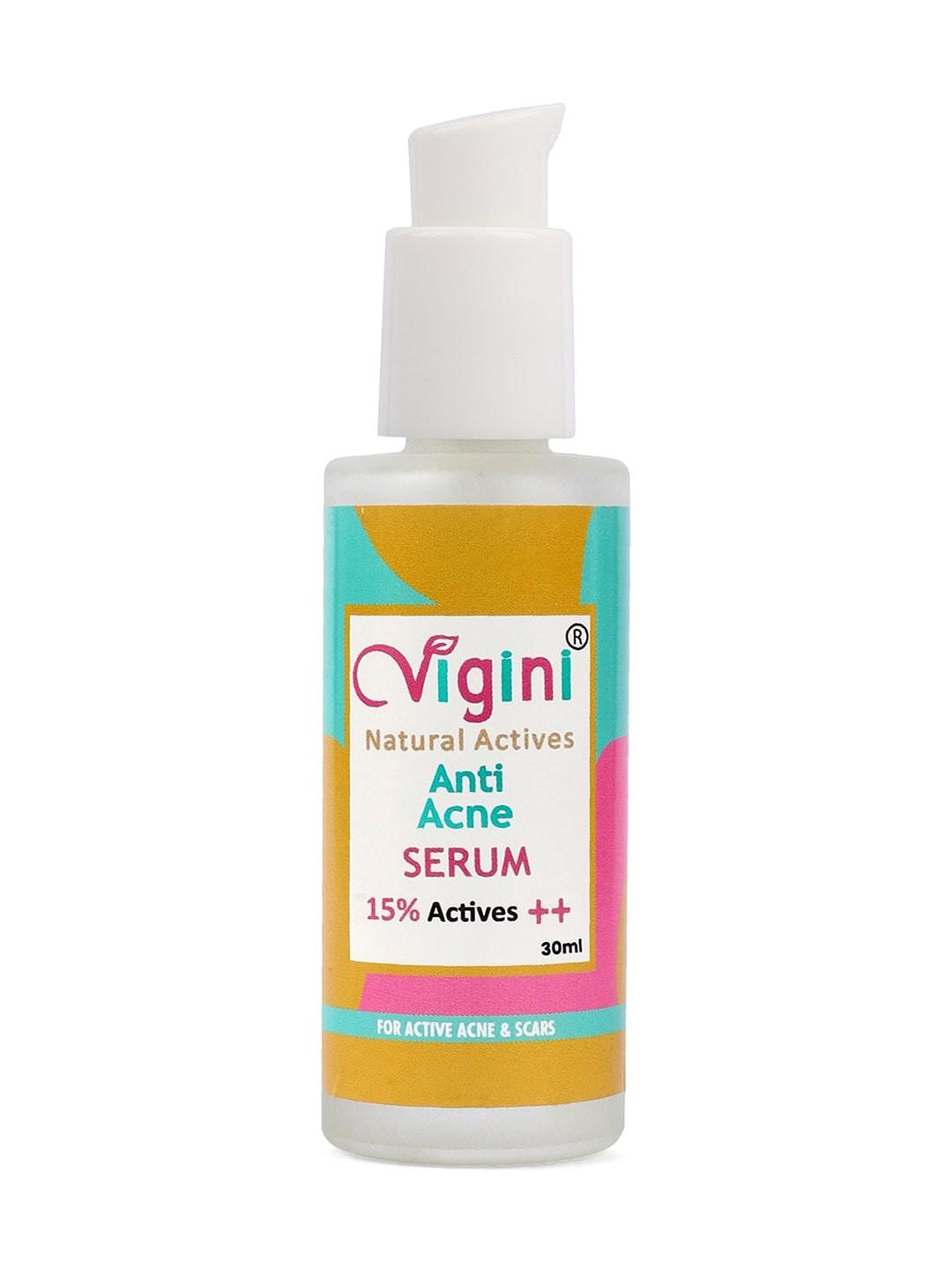 vigini 15% actives acne face serum for oily skin pimple blackhead blemishes remover-30ml
