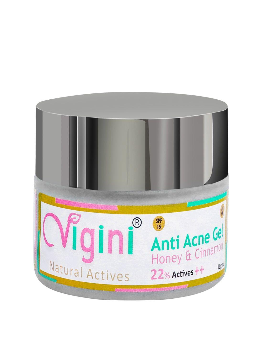 vigini 22% actives acne face serum gel for pimples blemishes & scars remover - 50 g