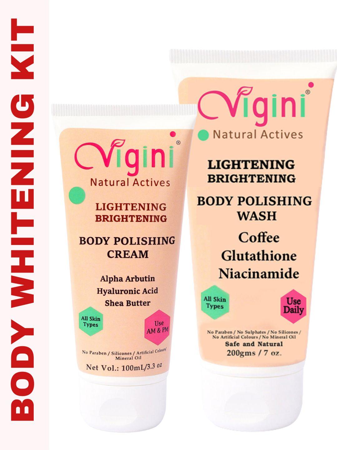 vigini body polishing wash & cream kit
