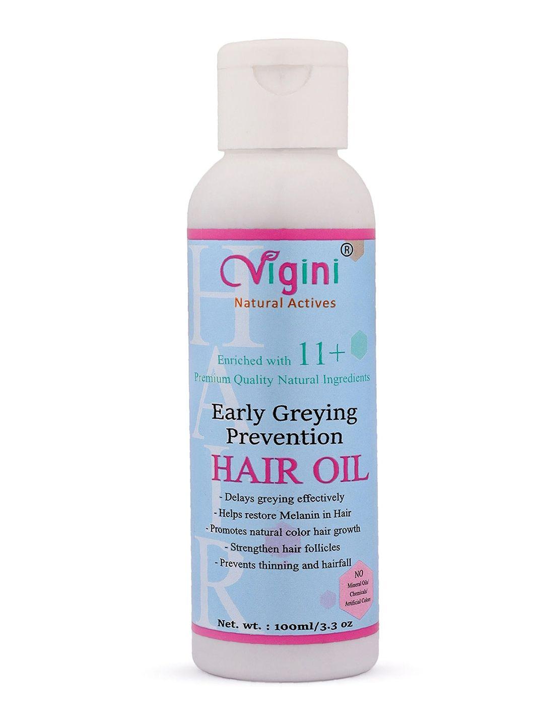 vigini early anti premature greying hair care growth vitalizer onion seed cream oil 100ml