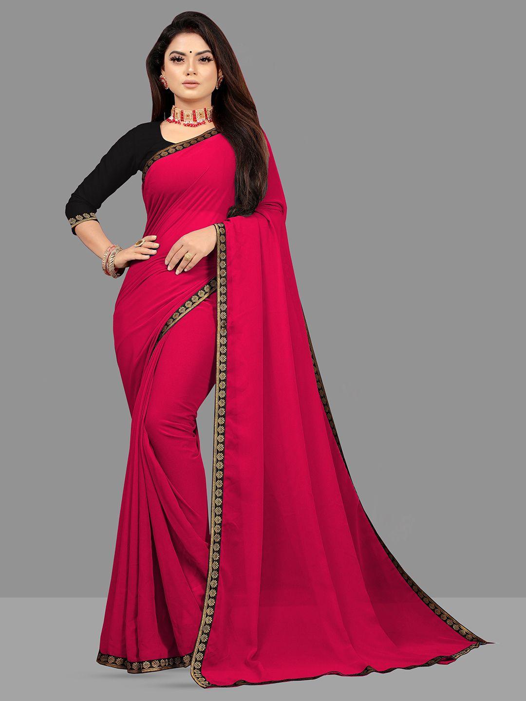 vijodhya peach-coloured pure georgette saree