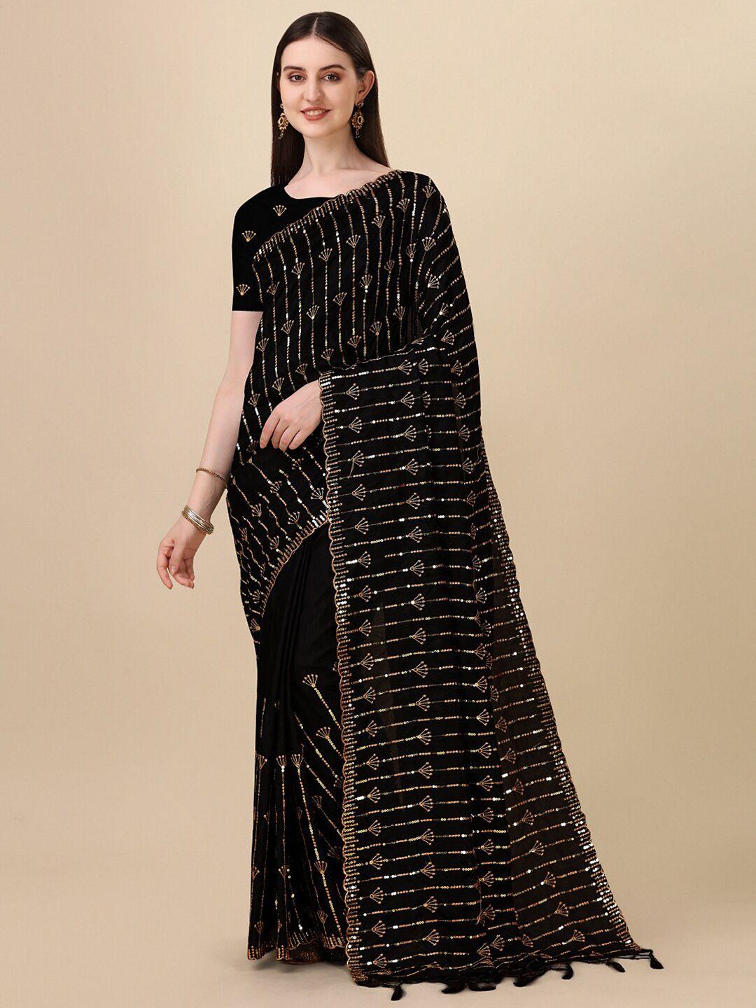 villagius embellished sequinned pure silk ilkal saree