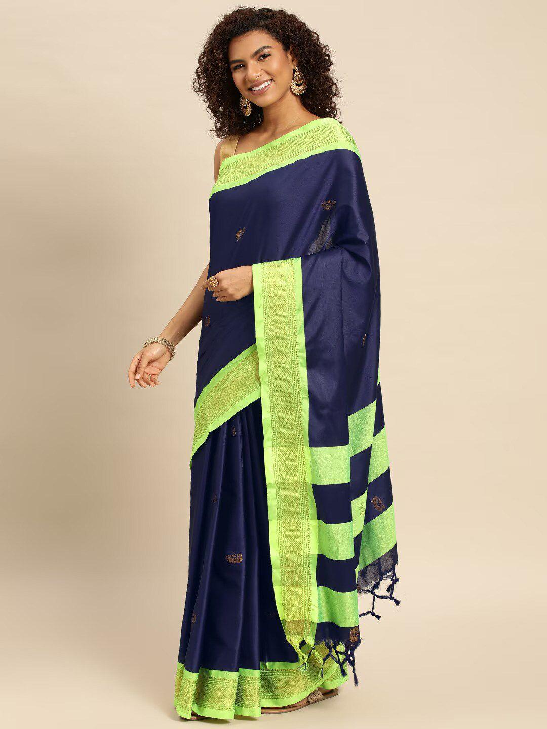 villagius ethnic motifs woven design zari pure mysore silk saree