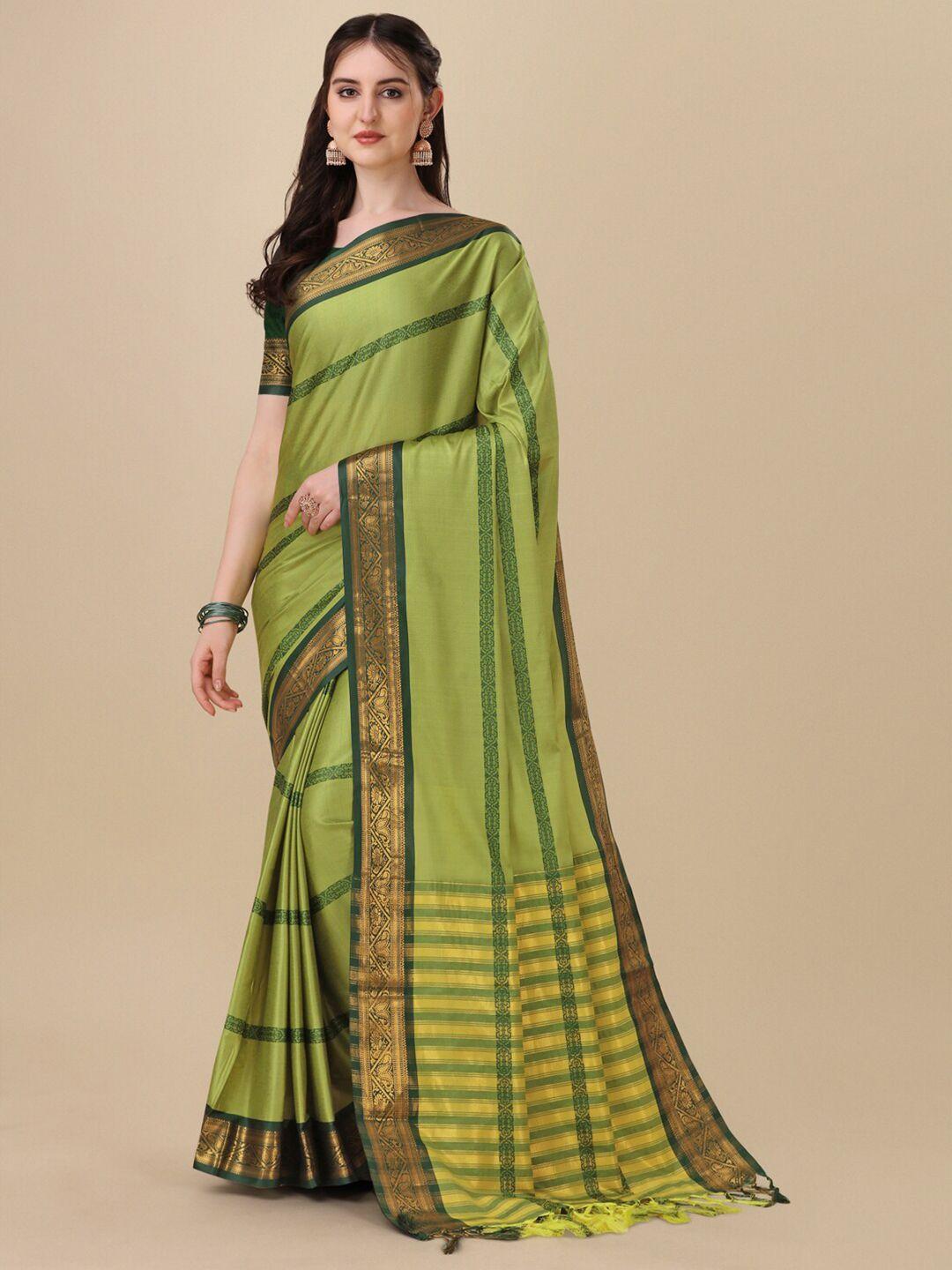 villagius ethnic woven design zari silk cotton ikat saree