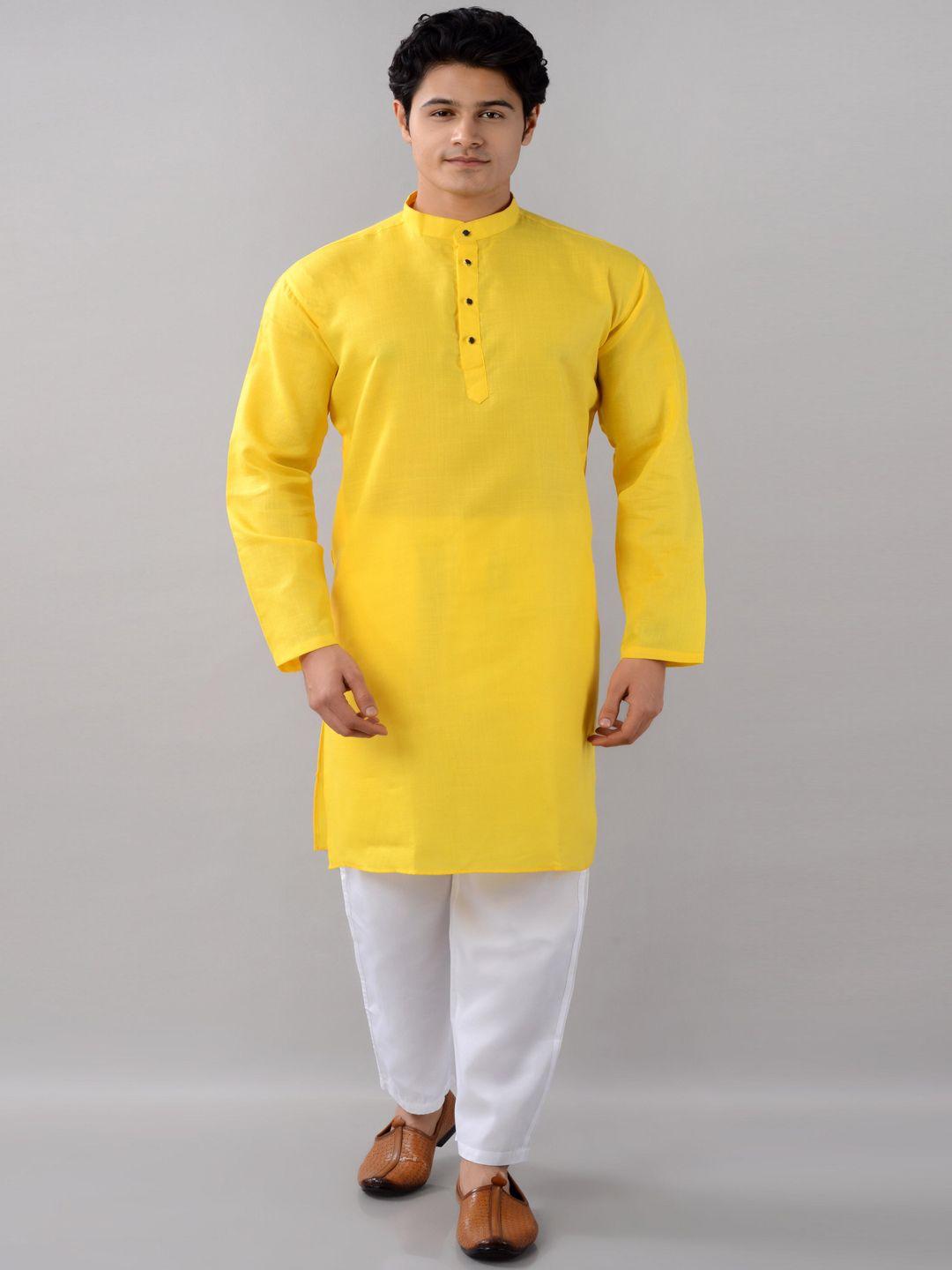 villain mandarin collar regular kurta with pyjamas