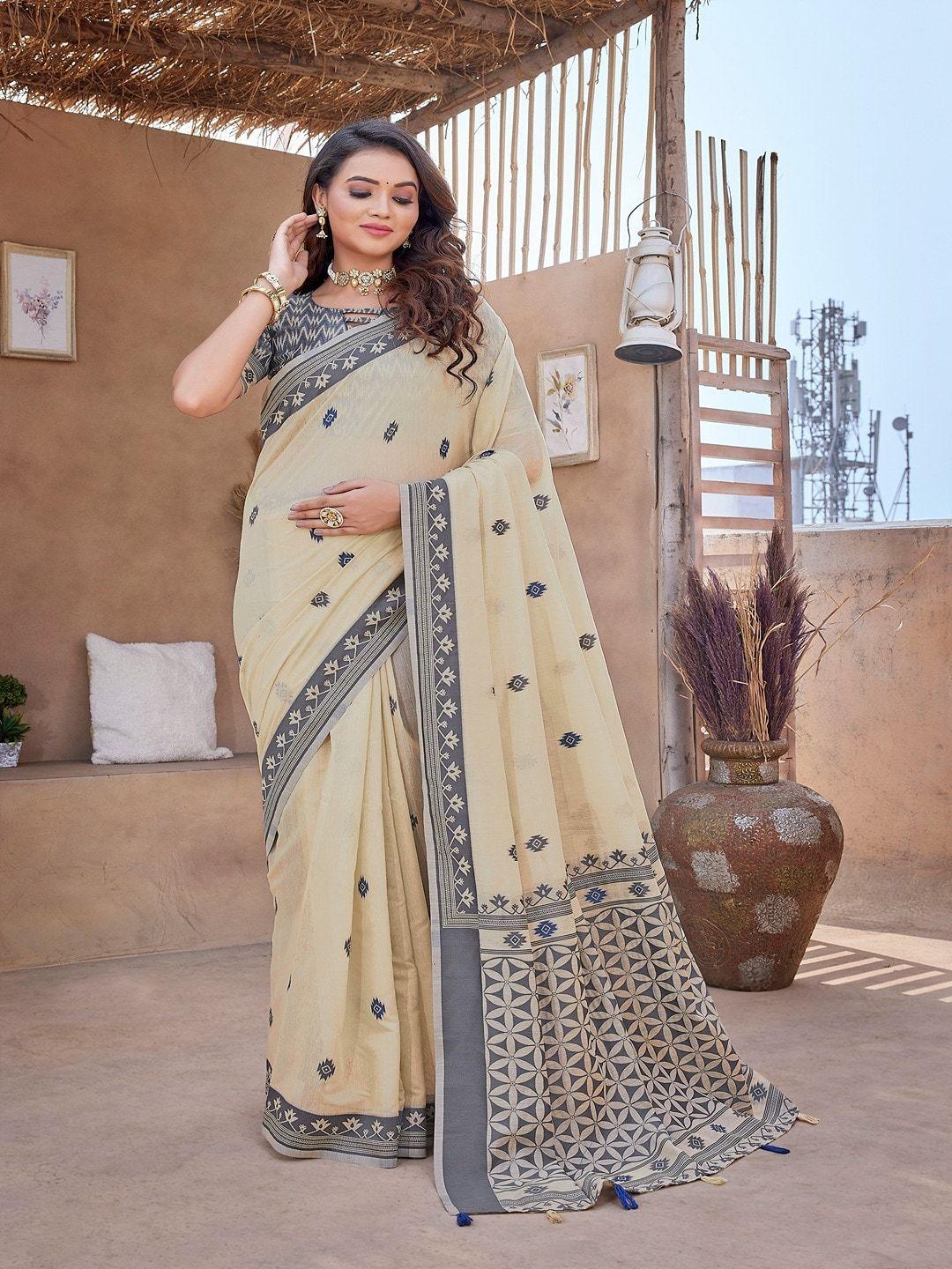 vilochan geometric woven design pure silk banarasi saree