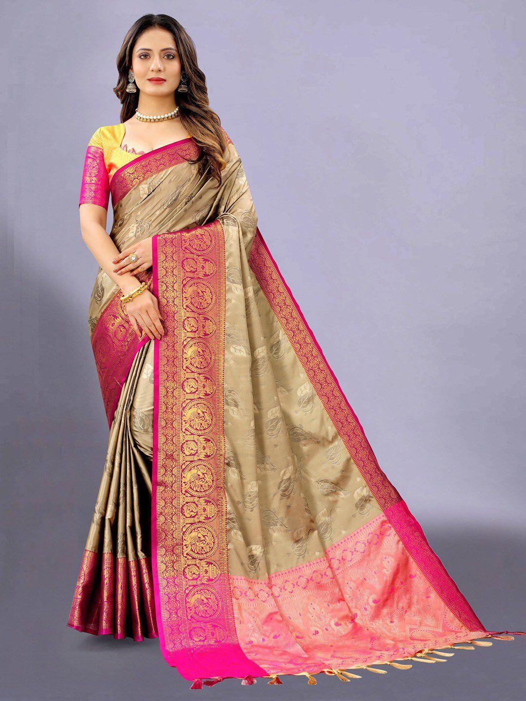 vilochan woven design zari art silk kanjeevaram saree