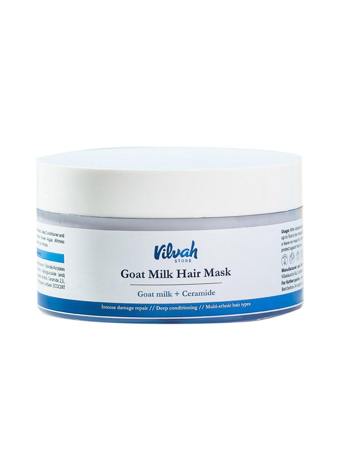 vilvah store deep nourishing goat milk hair mask with 3-in-1 wonder - 200g