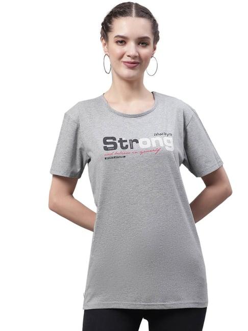 vimal jonney grey cotton graphic print t-shirt
