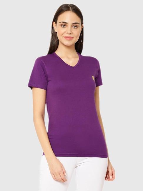 vimal jonney purple regular fit top