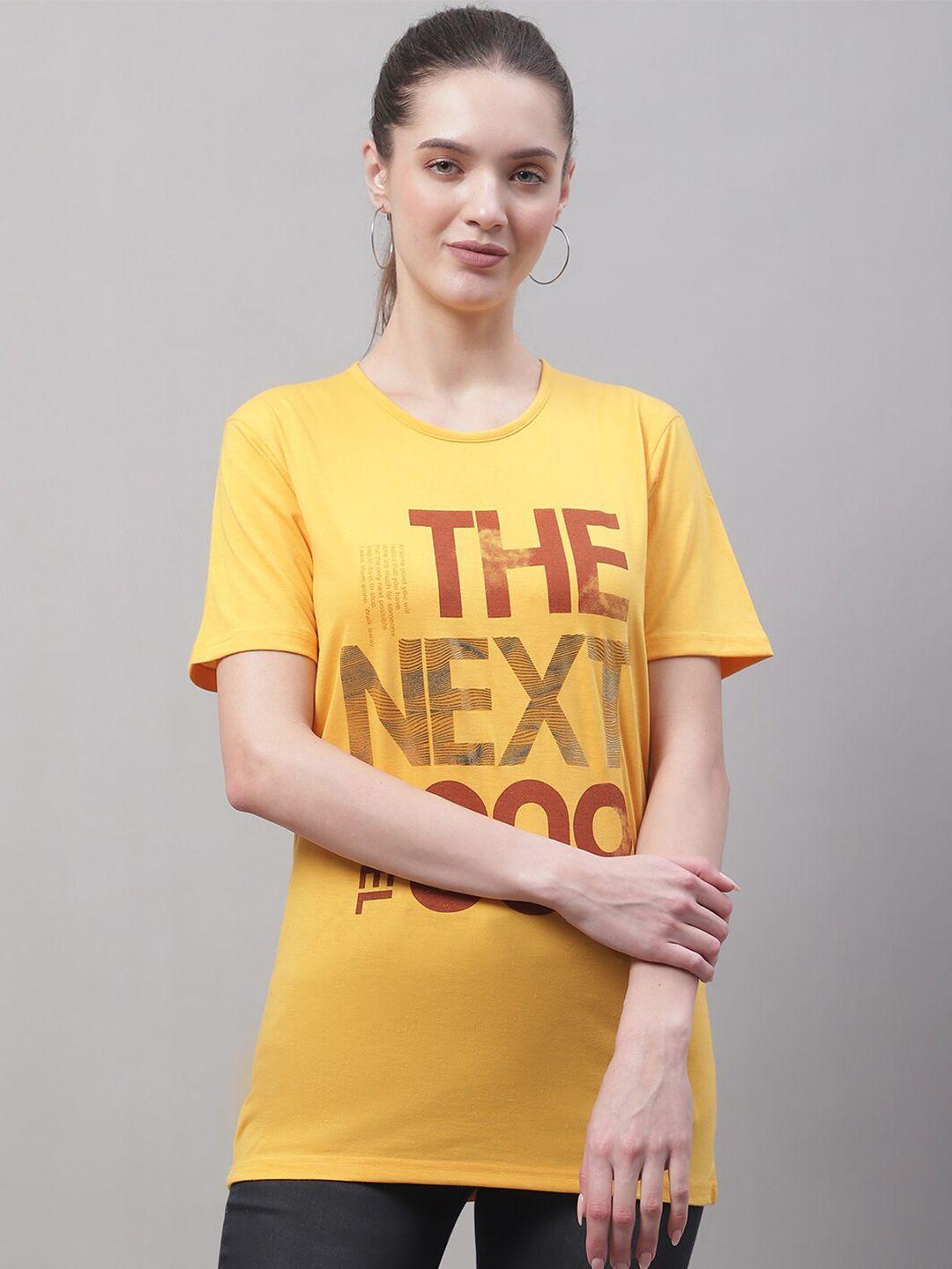vimal jonney typography printed round neck cotton casual t-shirt