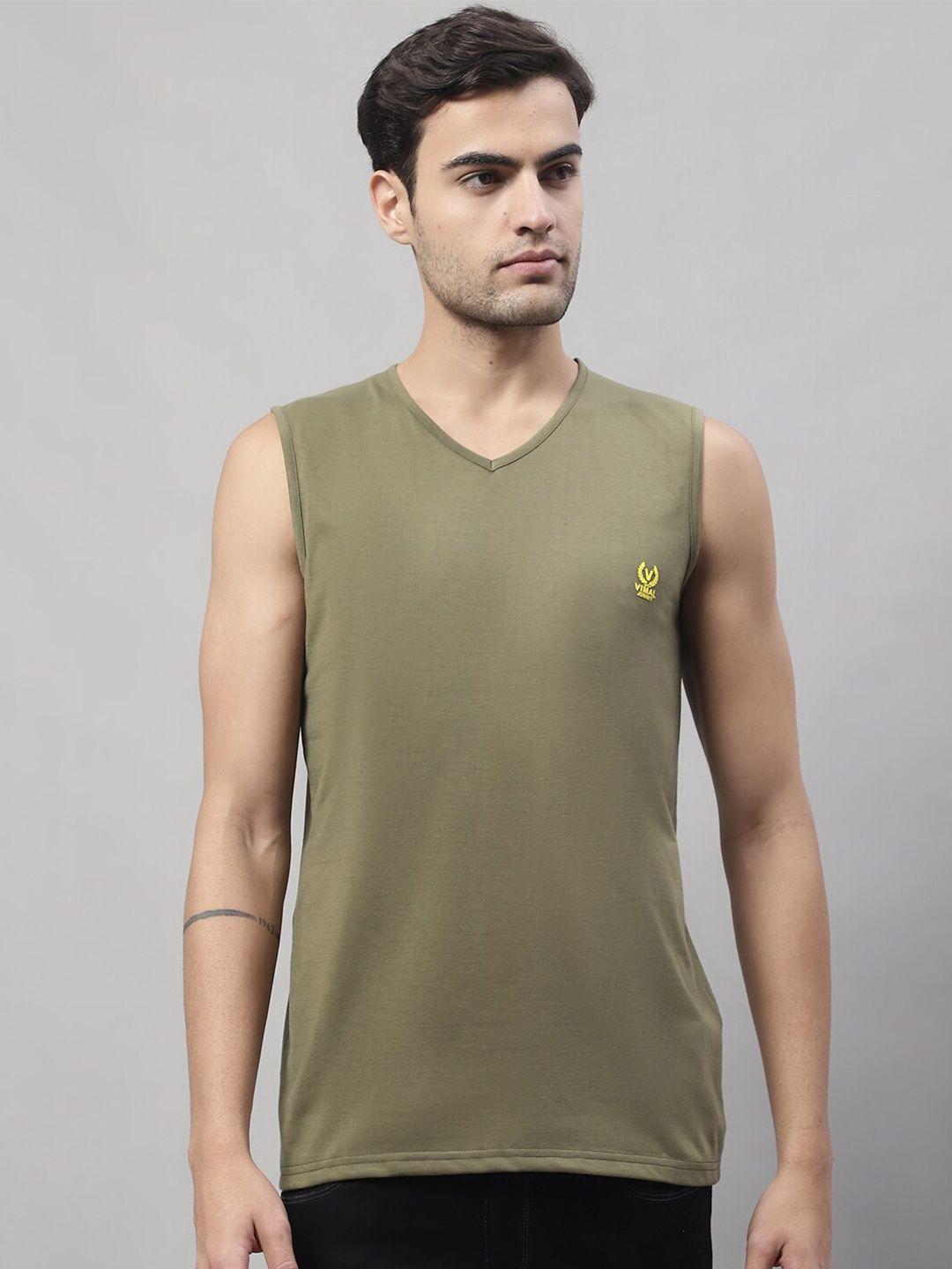 vimal jonney v-neck sleeveless cotton t-shirt