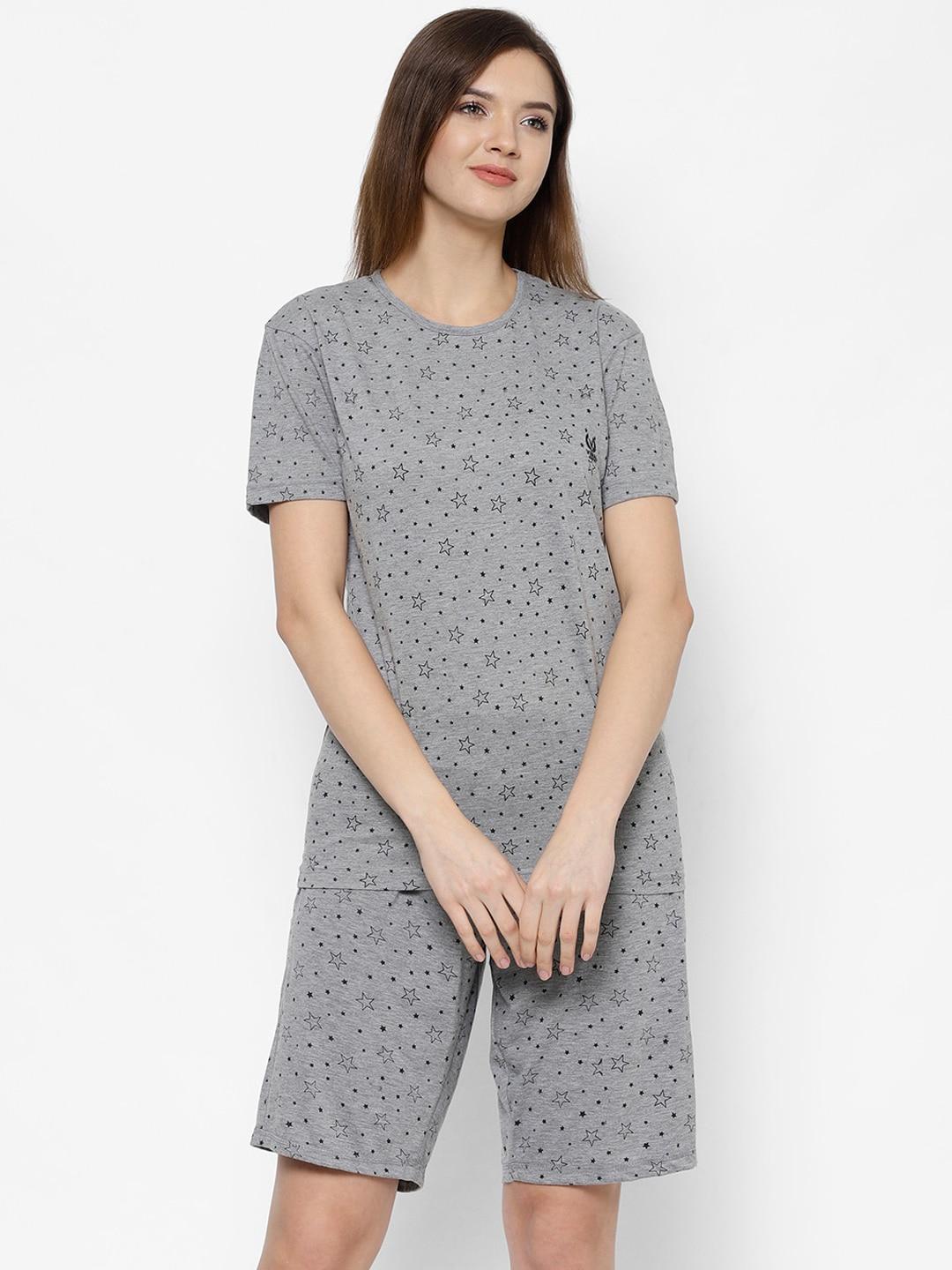 vimal jonney women grey printed night suit