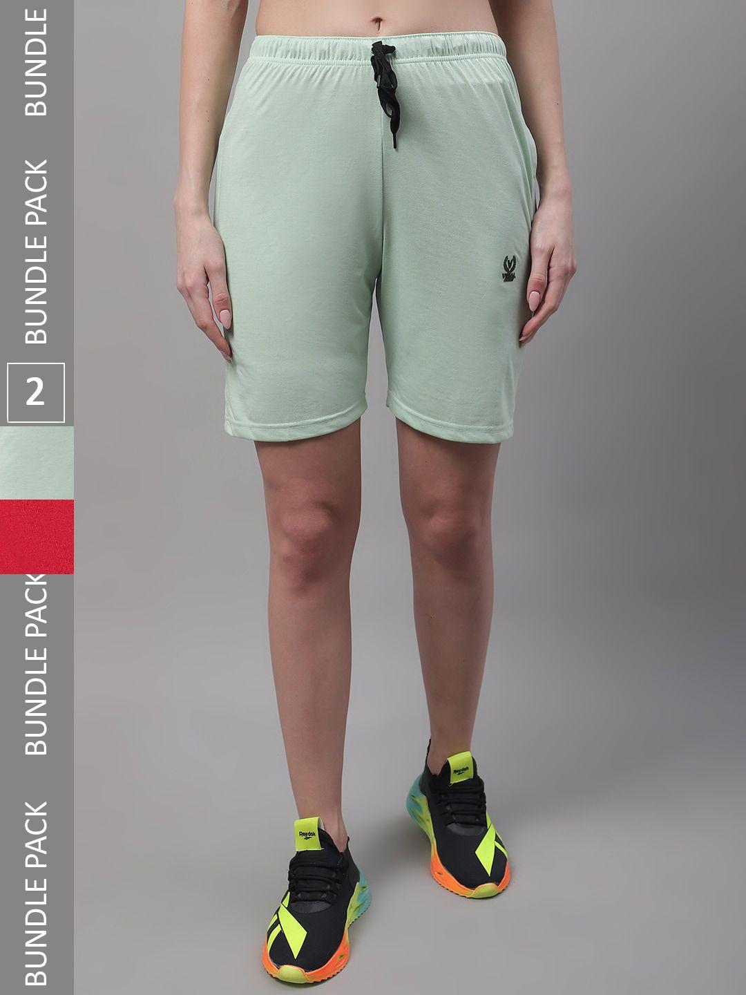 vimal jonney women pack of 2 cotton sports shorts