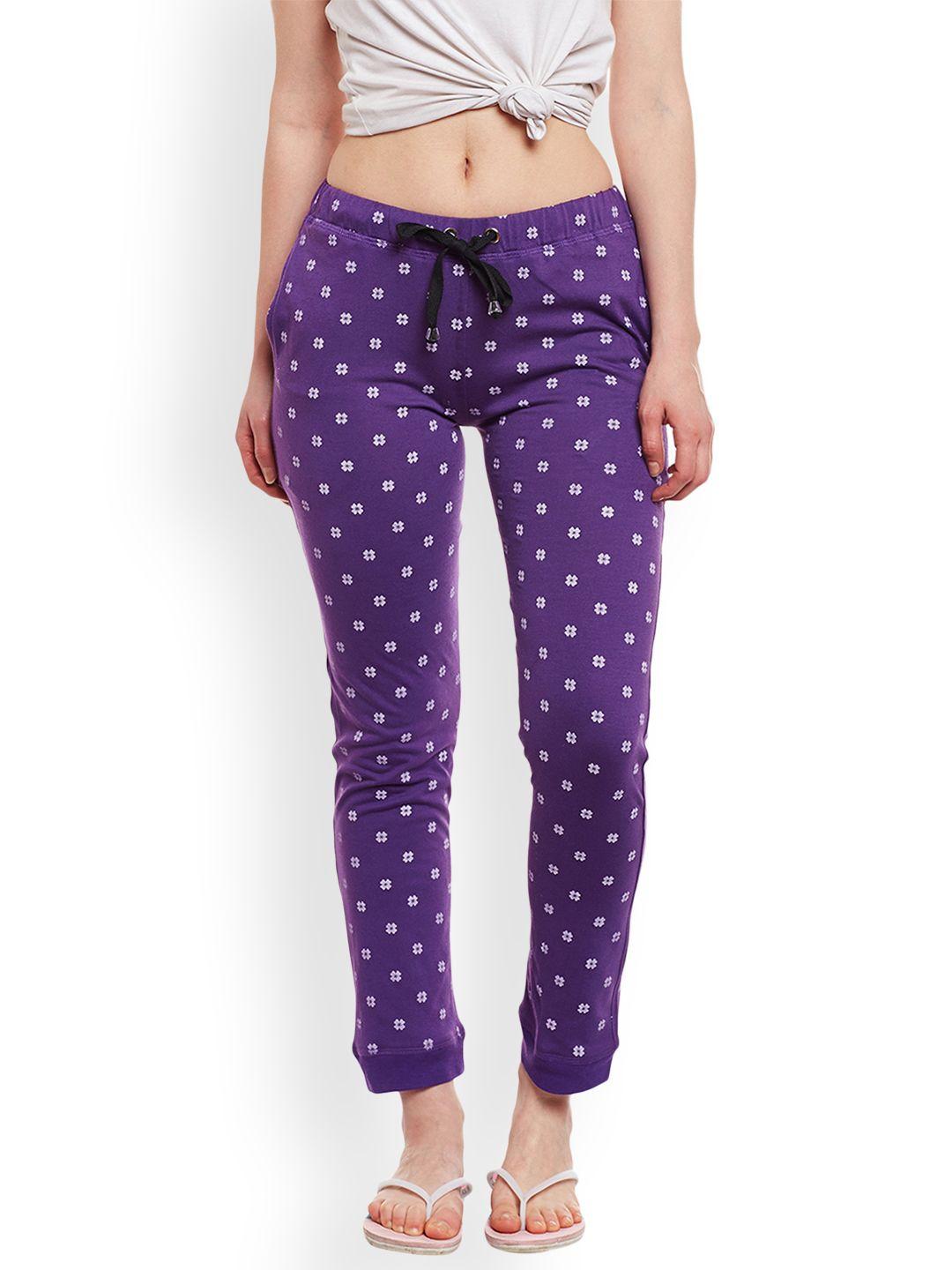 vimal women purple printed lounge pants