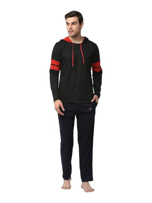 vimal jonney black & navy t-shirt & trackpants