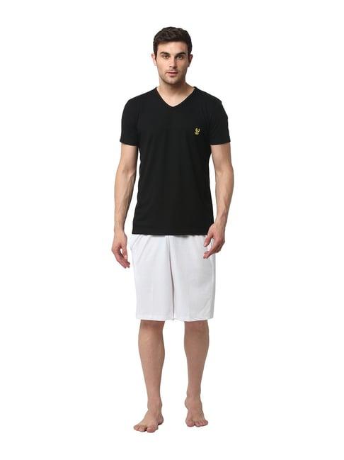 vimal jonney black & white t-shirt & shorts