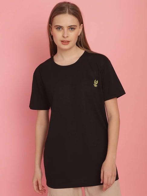 vimal jonney black cotton sports t-shirt