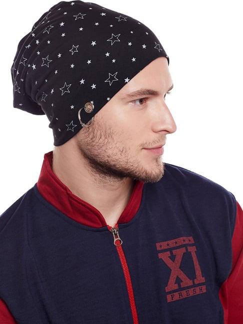 vimal jonney black printed beanie