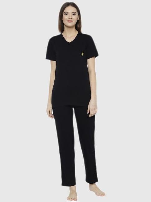 vimal jonney black regular fit pajama set