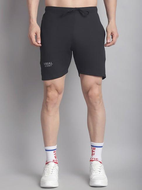 vimal jonney black regular fit shorts