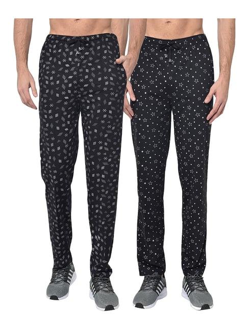 vimal jonney black regular fit trackpants - pack of 2