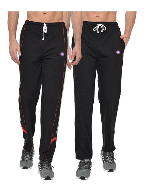 vimal jonney black regular fit trackpants - pack of 2