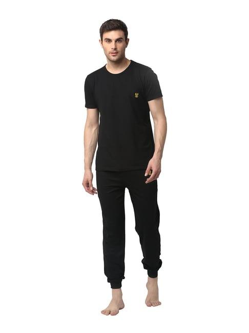 vimal jonney black t-shirt & joggers