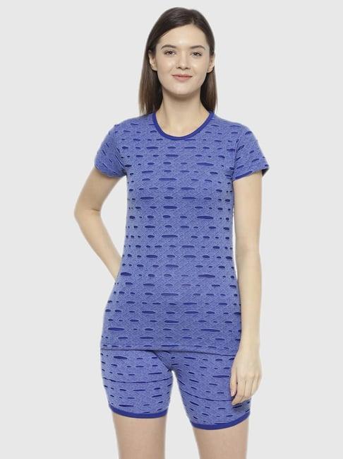 vimal jonney blue abstract print pajama set