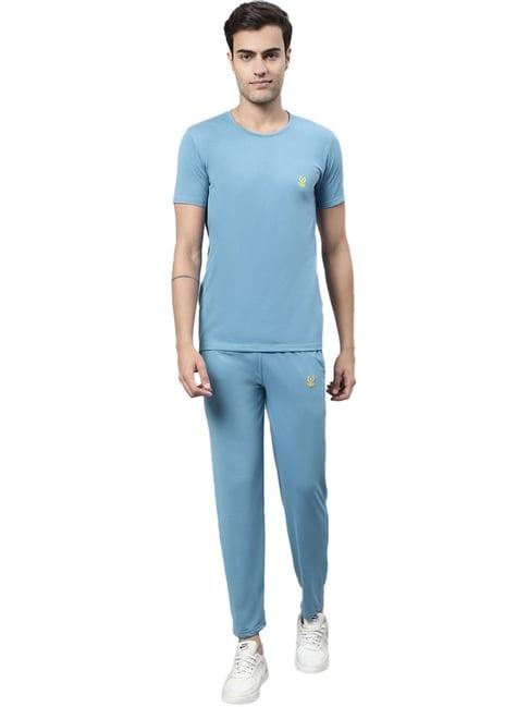 vimal jonney blue cotton regular fit tracksuit